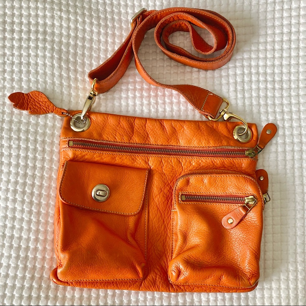 Roots Villager Tribe Crossbody Bag - Orange